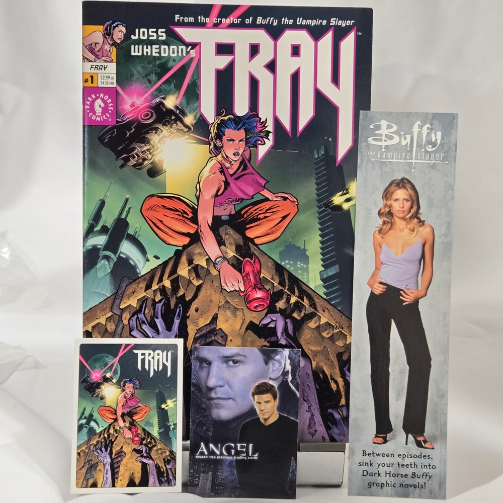 Dark Horse Fray Comic Book #1 Joss Whedon Buffy Angel Promo Cards and Bookmark